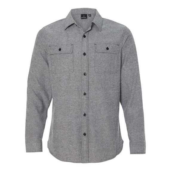 Burnside Men's Long Sleeve Solid Flannel Shirt, Style 8200