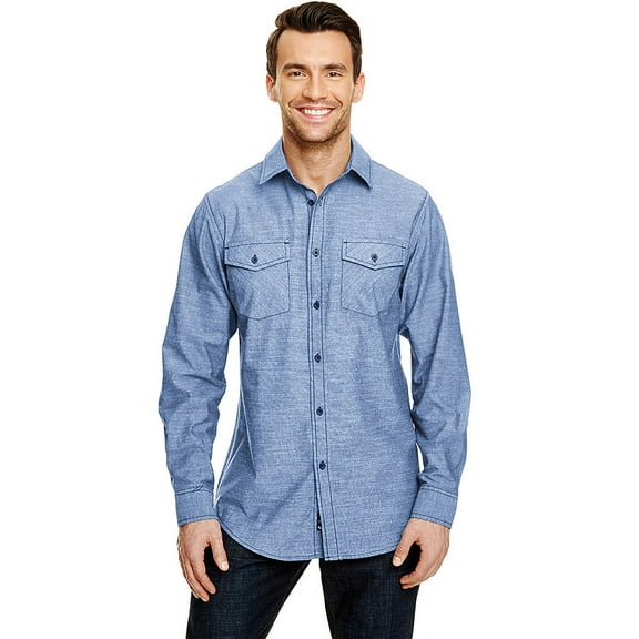 Burnside Men's Mens L/S Chambray Shirt