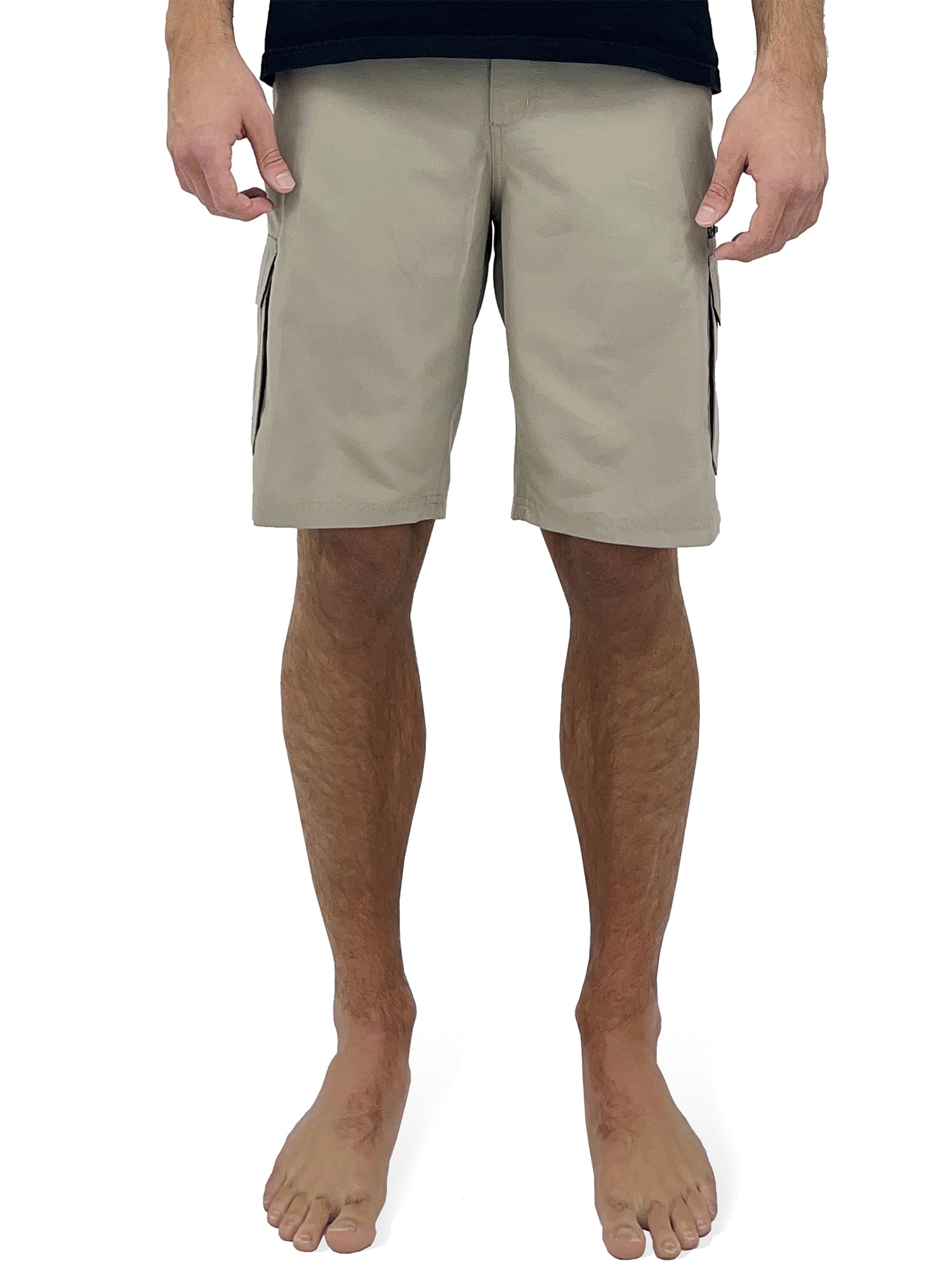 Burnside Men's Microfiber 10" Cargo Shorts, Waist Sizes 30"40", Mens
