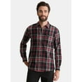 thumbnail image 1 of Burnside Men's and Big Men's Modern Fit Plaid Flannel Shirt with Long Sleeves, Sizes S-2XL, 1 of 5