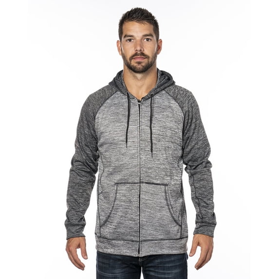 Burnside Men's Performance Hooded Sweatshirt XL HTH GRY/ H CHRCL
