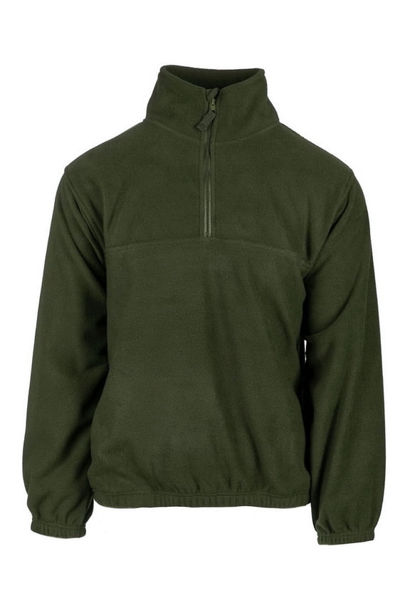 - Men's Quarter-Zip Polar Fleece Pullover - B3052 - ARMY - 4XL