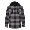 thumbnail image 1 of Burnside Men's Quilted Flannel Full-Zip Hooded Jacket, Style 8620, 1 of 3