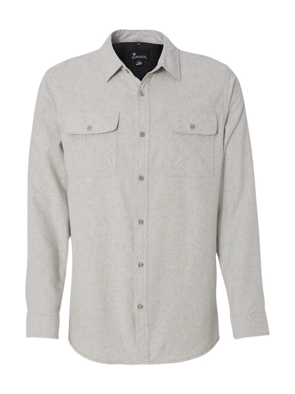Men's Solid Flannel Shirt 3XL STONE