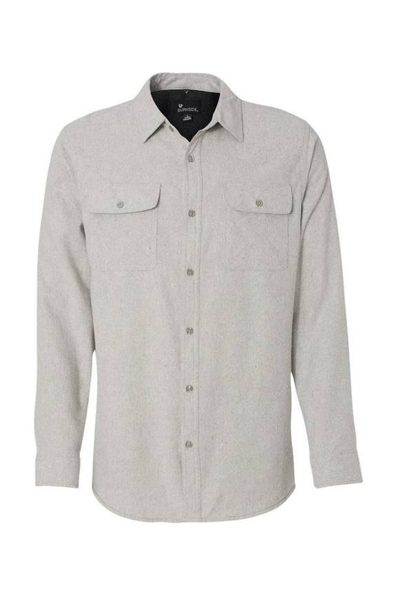 Men's Solid Flannel Shirt 3XL STONE