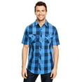 thumbnail image 1 of Burnside Mens Buffalo Plaid Woven Shirt 3XL Black/Blue, 1 of 3