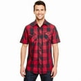 thumbnail image 1 of Burnside Men's Short Sleeve Buffalo Plaid Shirt, 1 of 3