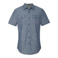 thumbnail image 1 of Burnside Mens Chambray Woven Shirt XL LIGHT DENIM, 1 of 5
