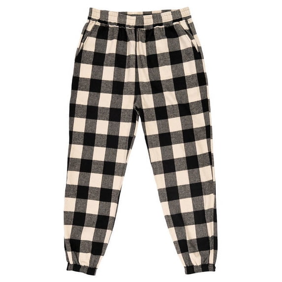 Burnside - Flannel Jogger - 8810 - Ecru/ Black - Size: 2XL