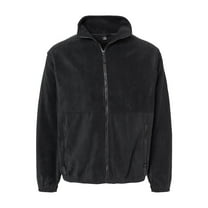 Burnside Mens Polar Fleece Full-Zip Jacket, 4XL, Black
