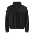 thumbnail image 1 of Burnside Mens Polar Fleece Quarter-Zip Pullover, L, Black, 1 of 4
