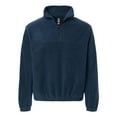 thumbnail image 1 of Burnside Mens Polar Fleece Quarter-Zip Pullover, XL, Navy, 1 of 4