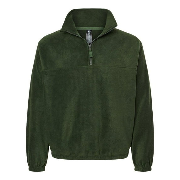 Burnside Mens Polar Fleece Quarter-Zip Pullover