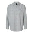 thumbnail image 1 of Burnside Mens Yarn-Dyed Long Sleeve Flannel Shirt, M, Grey-White, 1 of 3