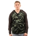 thumbnail image 1 of Burnside B8660 Men's Performance Full Zip Raglan Hoodie-Green Camo/Black-3XL, 1 of 2