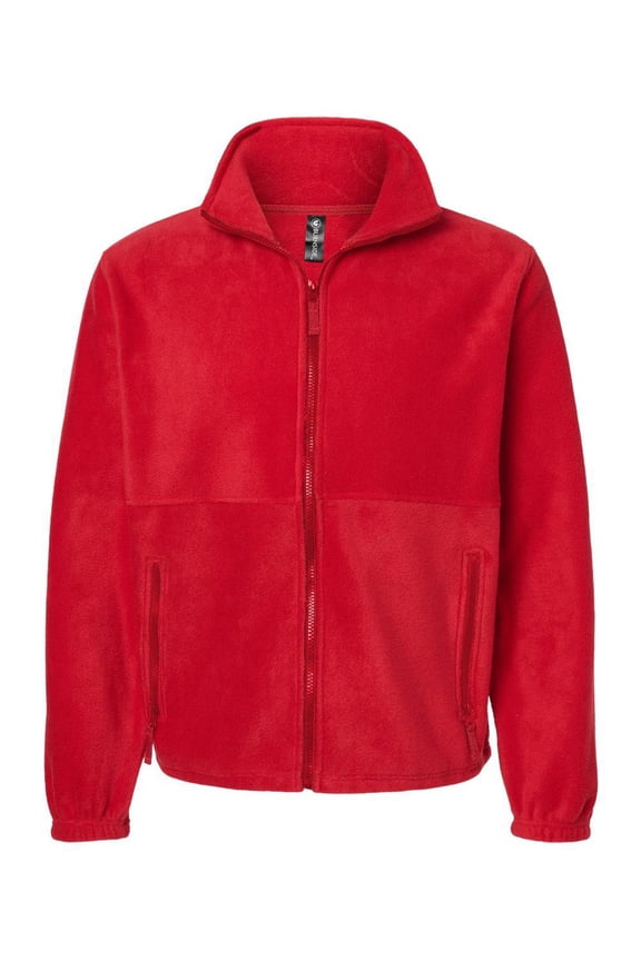 - Polar Fleece Full-Zip Jacket - 3062 - Red - Size: L