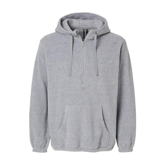 Burnside Polar Fleece Quarter-Zip Hooded Pullover
