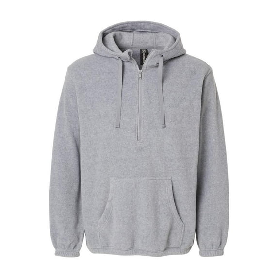 Burnside Polar Fleece Quarter-Zip Hooded Pullover