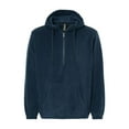 thumbnail image 1 of Burnside - Polar Fleece Quarter-Zip Hooded Pullover - 3600 - Navy - Size: L, 1 of 2