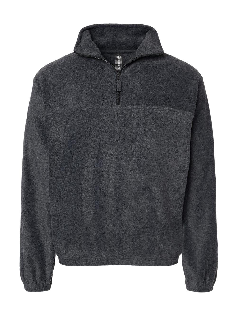 Burnside Polar Fleece QuarterZip Pullover 3052 Heather Charcoal