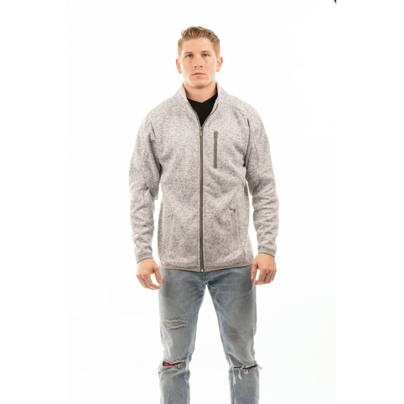 Burnside - Sweater Knit Jacket - 3901 - Heather Grey - Size: M