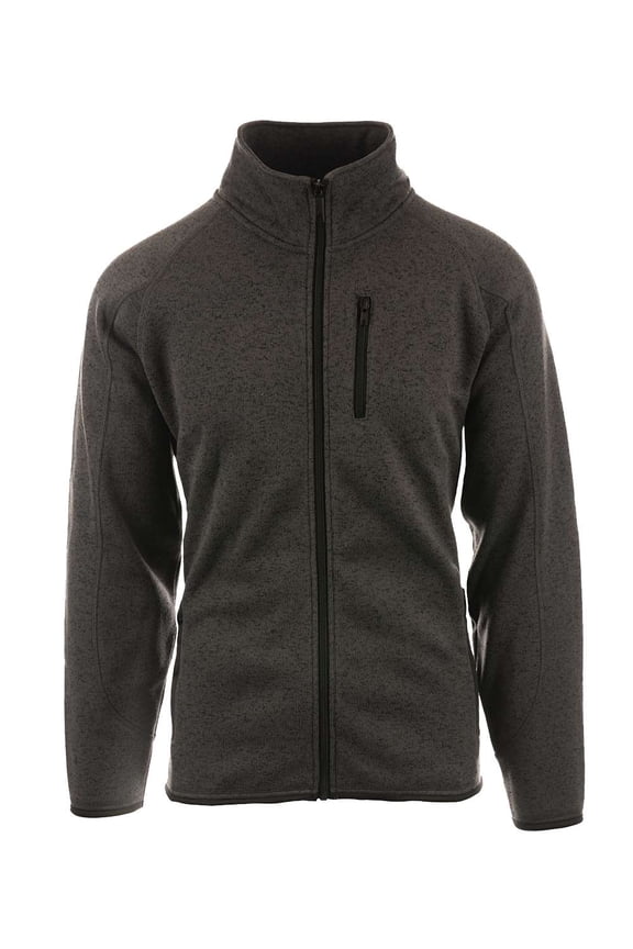 Sweater Knit Jacket, Steel - 2XL