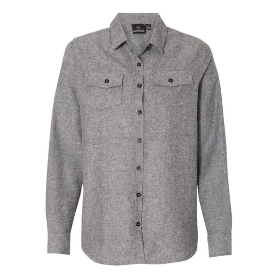 Burnside Women's Long Sleeve Solid Flannel Shirt Size up to 3XL