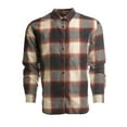 thumbnail image 1 of Burnside Women's No Pocket Yarn-Dyed Long Sleeve Flannel Shirt 2XL Crimson/Ecru, 1 of 1