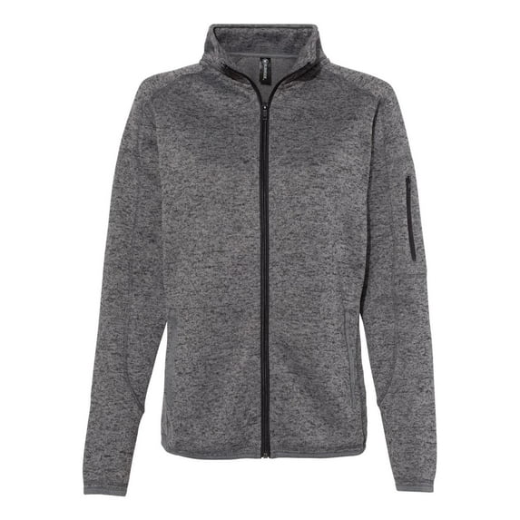 Burnside - Women's Sweater Knit Jacket - 5901 - Heather Charcoal - Size: 3XL