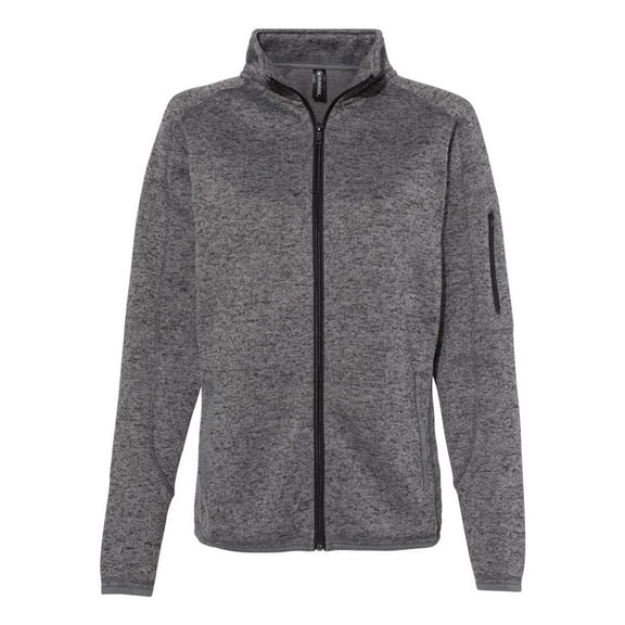 Burnside - Women's Sweater Knit Jacket - 5901 - Heather Charcoal - Size: 3XL