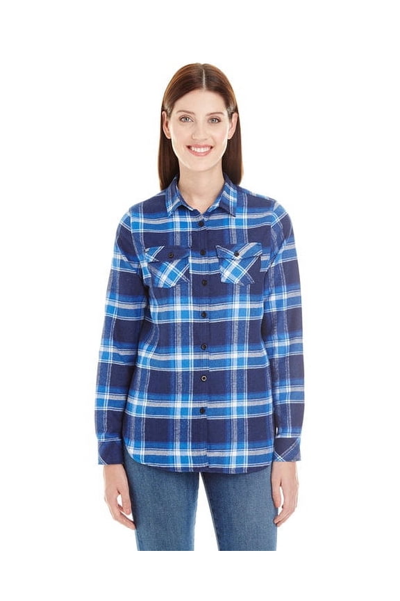 Women�'s Yarn-Dyed Long Sleeve Flannel Shirt