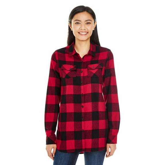 Burnside Women�'s Yarn-Dyed Long Sleeve Flannel Shirt