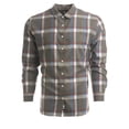 thumbnail image 1 of Burnside Women's No Pocket Yarn-Dyed Long Sleeve Flannel Shirt 5212 Steel/ White S, 1 of 1
