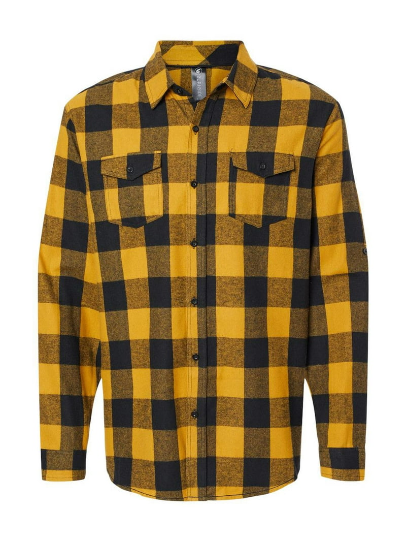 Burnside Yarn-Dyed Long Sleeve Flannel Shirt - Walmart.com