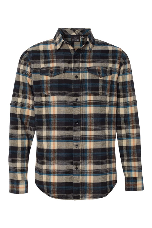 Yarn-Dyed Long Sleeve Flannel Shirt Size up to 4XL