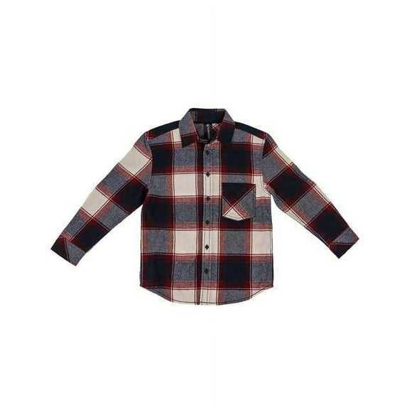 Burnside Youth Open Pocket Long Sleeve Flannel Shirt | 4212