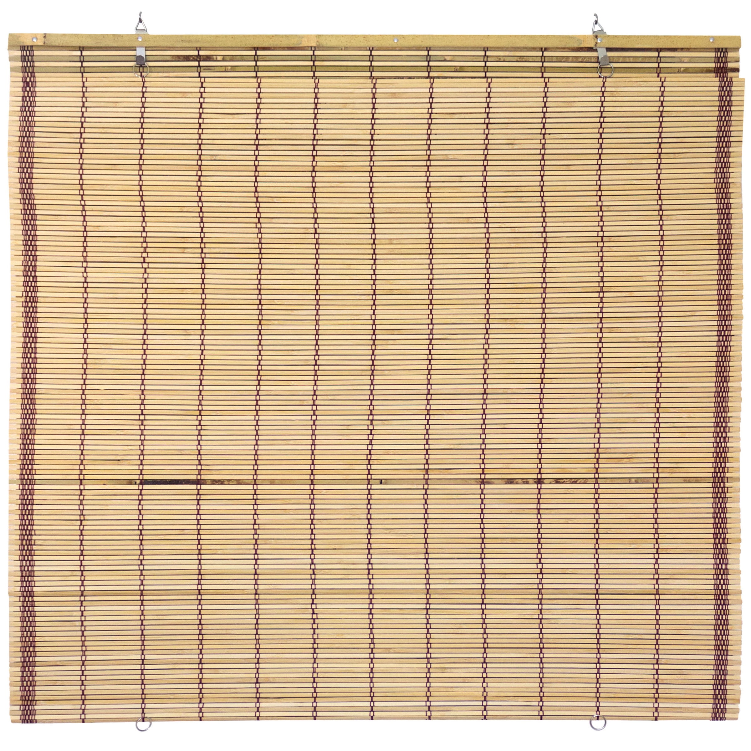 Burnt Bamboo Cordless Indoor Roll-Up Window Shade, 24" x 72"