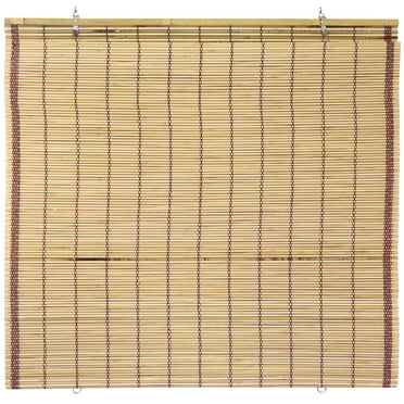 Burnt Bamboo Cordless Window Shade - Tortoise 24" W