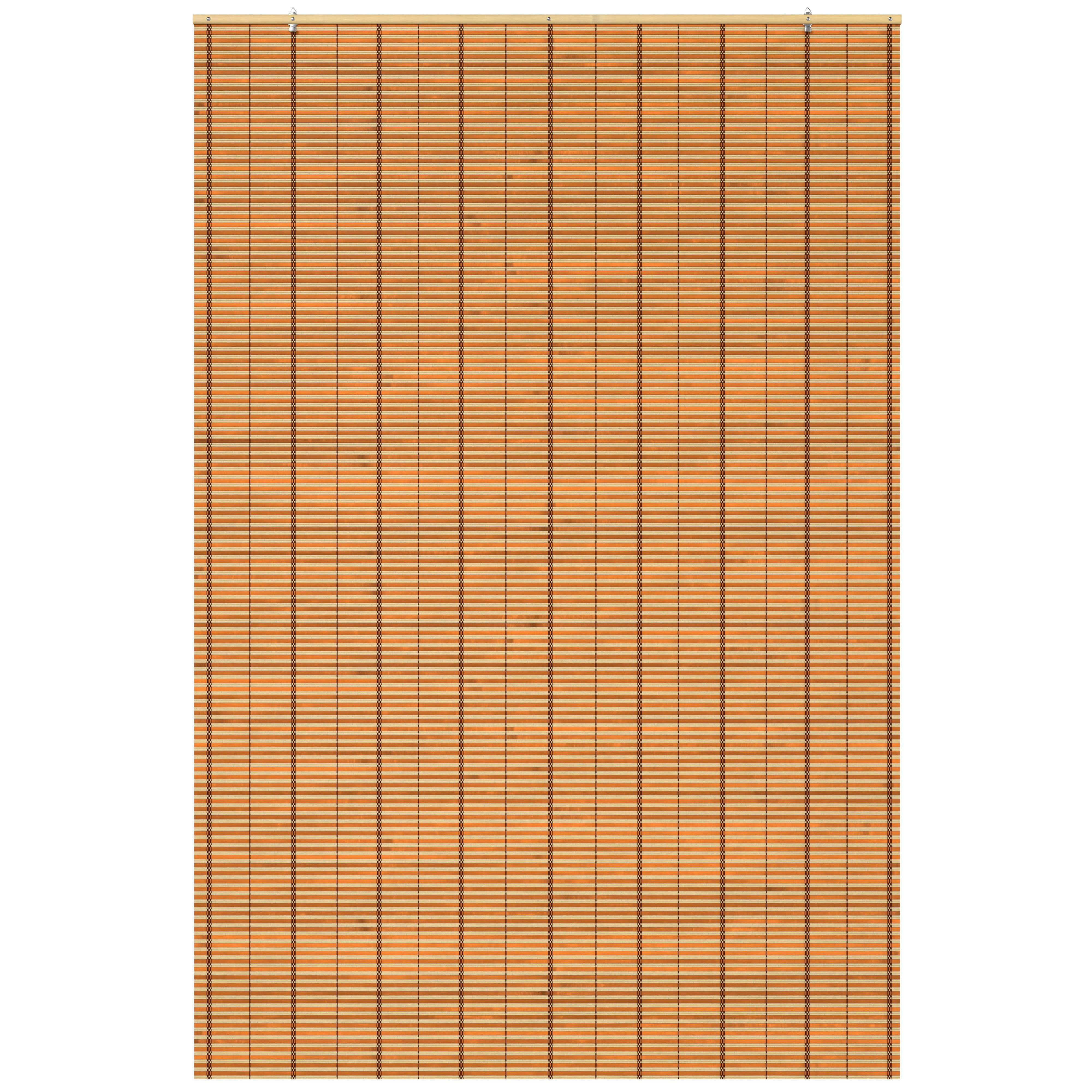 Red Lantern Burnt Bamboo Cordless Window Shade - Two-tone Honey 48" W