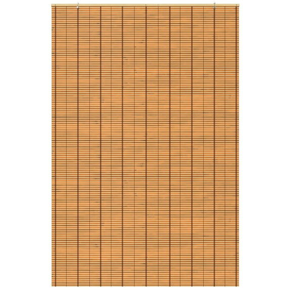 Red Lantern Burnt Bamboo Cordless Window Shade - Two-tone Honey 48" W