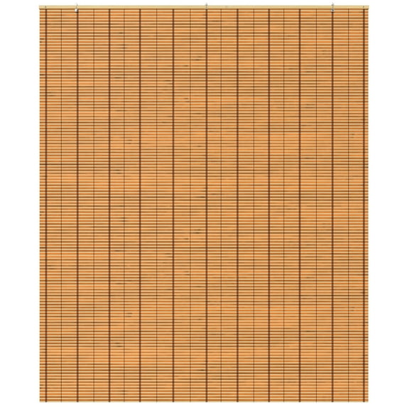 Red Lantern Burnt Bamboo Cordless Window Shade - Two-tone Honey 60" W