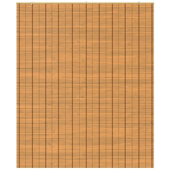 Red Lantern Burnt Bamboo Cordless Window Shade - Two-tone Honey 60" W