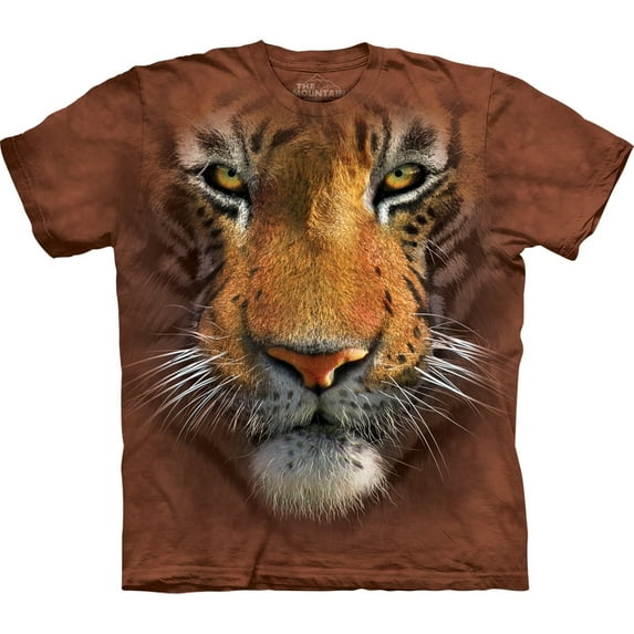 Burnt Orange 100% Cotton Tiger Face Graphic T-Shirt