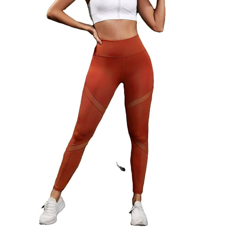 Burnt Orange Active Bottoms Women's Sports Leggings (Women's)