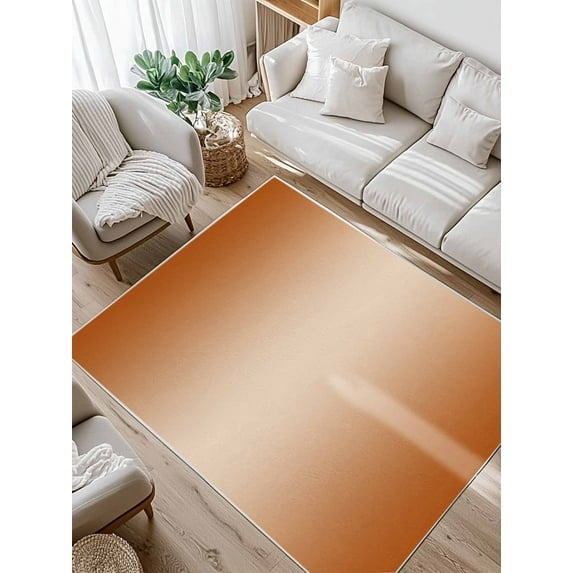 Burnt Orange Area Rug for Bedroom 5x7 Ft Ombre Solid Color Gradient Modern Art Super Soft fuzzy Throw Rug Non-Slip Fluffy Plush Indoor Floor Carpet for Living Room Nursery Home Decor