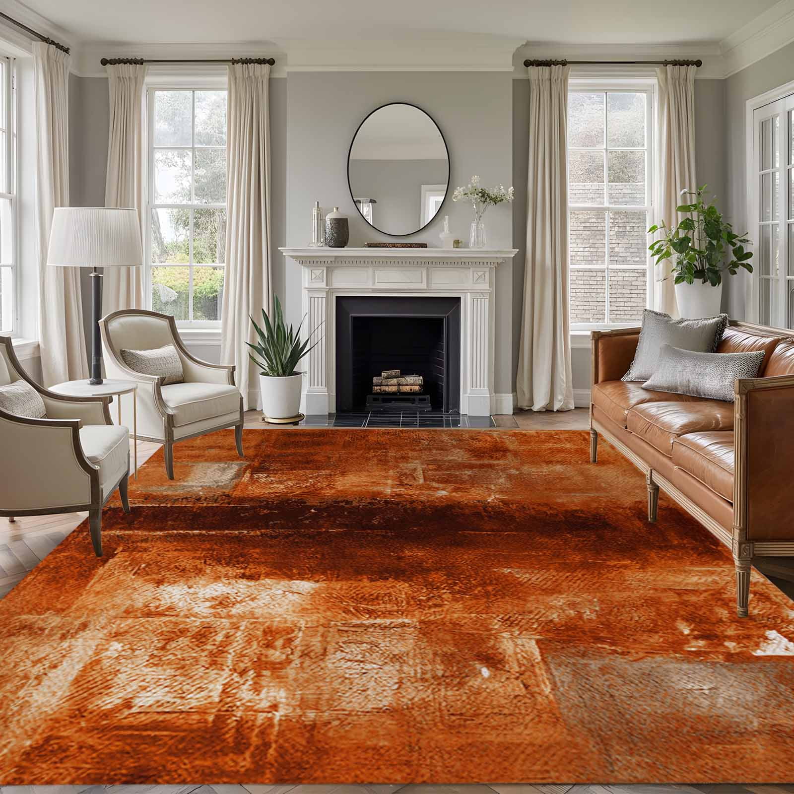 Burnt Orange Area Rugsnull
