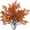 thumbnail image 1 of Burnt Orange Artificial Flowers Silk Fall Flowers Babys Breath Gypsophila 18.7" for Home Kitchen Decor, 1 of 5
