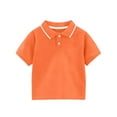 thumbnail image 1 of Burnt Orange Baby Children Boy Girl Top Henley Turtleneck Blouses for Child Short Sleeve Brunch Basic Summer Fall Shirts 2025 Clothes Regular Fit 8 Years, 1 of 3