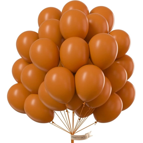 Burnt Orange Balloons 50 pcs 12 Inch Terracotta Rust Fall Color Latex Helium Balloons for Graduation Thanksgiving Halloween Baby Shower Birthday Party Decorations Orange-F53
