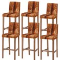 thumbnail image 1 of Burnt Orange Bar Stool Cover Set of 6, Oil Painting Modern Abstract Art Vintage Stretch Bar Chair Cover, Removable Washable Pub Counter Stool Chair Slipcover for Kitchen Dining Room Pub Cafe, 1 of 9